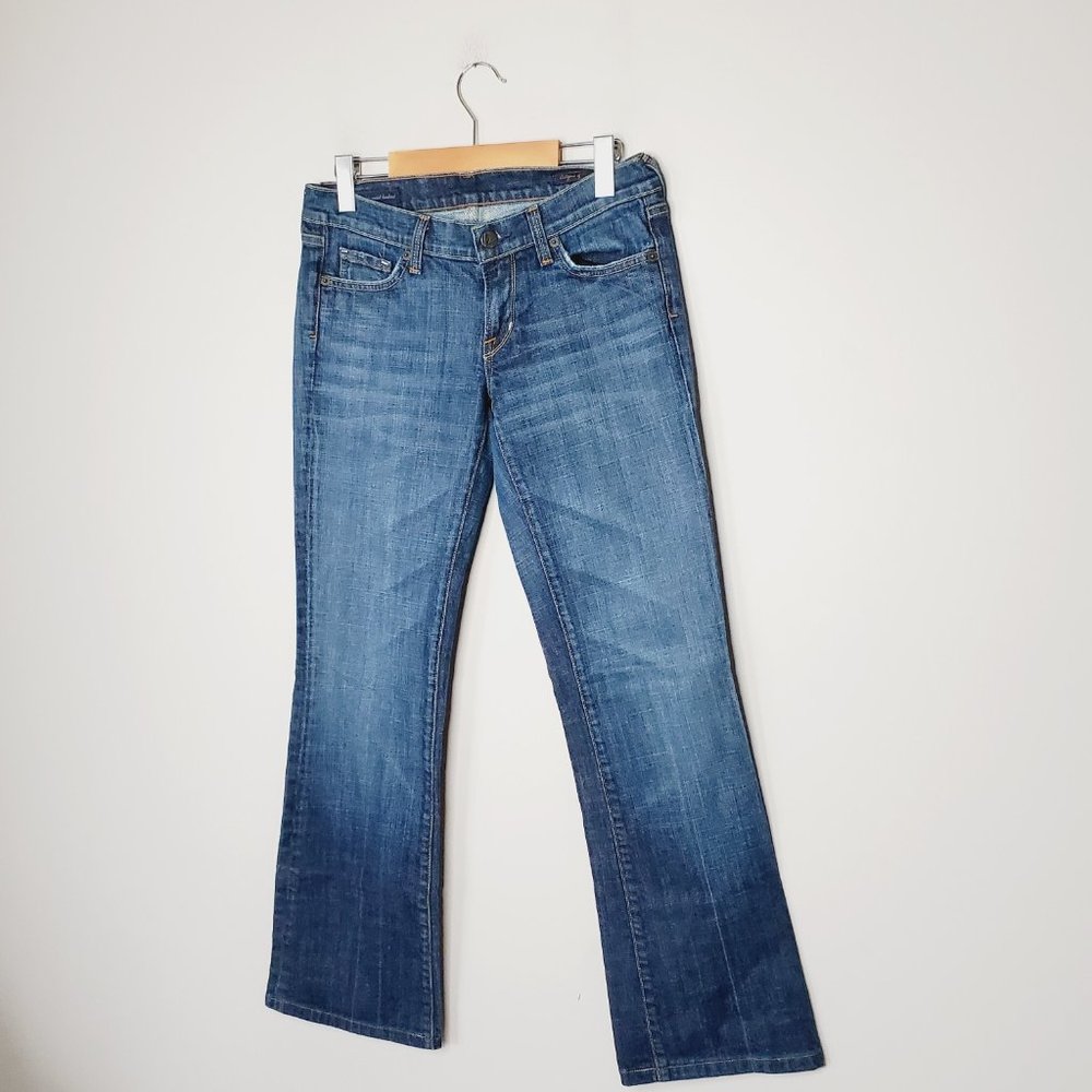 Citizens Of Humanity Blue Elle Low Waist Boot Cut Jeans - Picture 3 of 13
